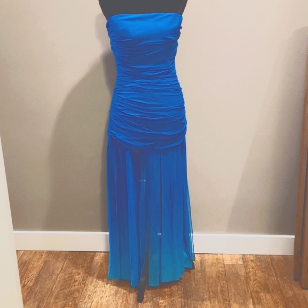 BCBG MaxAzria 100% Silk Mini Strapless Dress